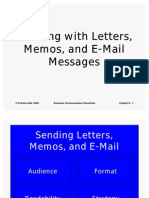 Working With Letters, Working With Letters, Memos, and E Memos, and E - Mail Mail Messages Messages