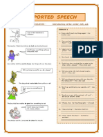 Worksheet 1. Reported Speech PDF 1