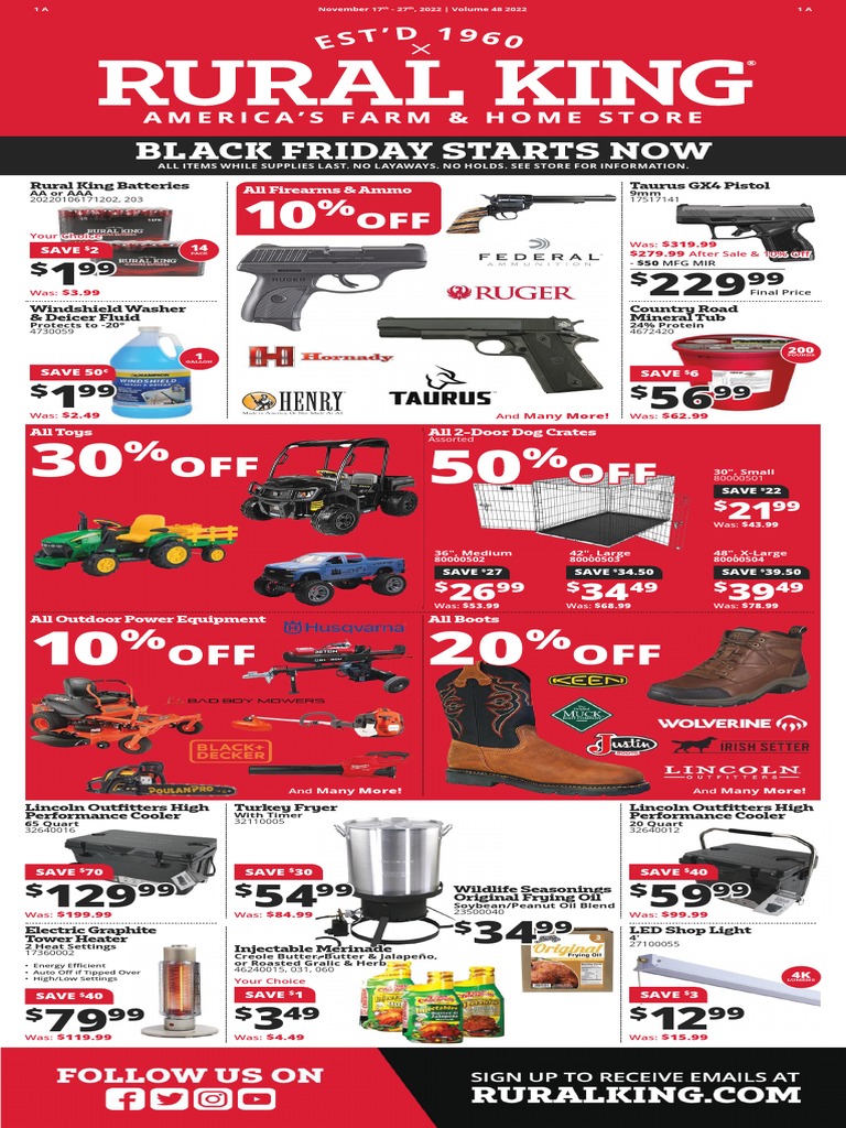 Rural King Black Friday Starts Now Ad Preview 2022 PDF