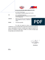Informe de Supervisión de Adherencia de Higiene de Manos de Los Servicios Emergencia y Topico C.S. Chongos Bajo Enero.