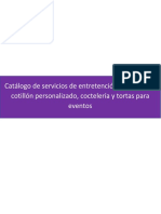 Catalogo para Eventos