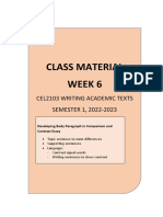 Class Material Week 6