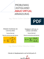 PROBLEMAS RESUELTOS Castigliano Trabajo Virtual ARMADURAS Estudiantes 2022
