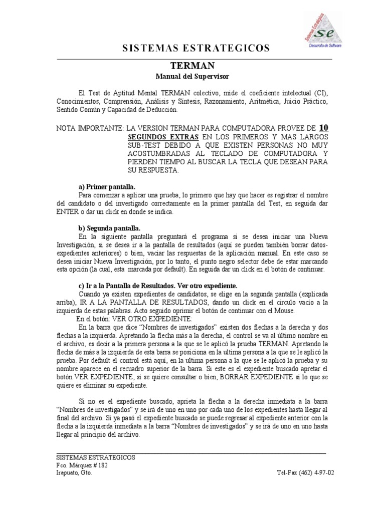 Manual de TERMAN | PDF | Teclado | Cociente de inteligencia