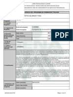 Infome Programa de Formación Titulada-Nuevo Operario Cuidado Estetico de Manos y Pies