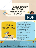 Cohesive Device - To Signal Relation in Time