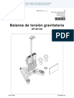 Gravitational Torsion Balance Manual AP 8215A Es