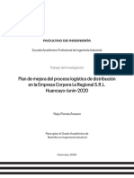 Plan de mejora del proceso logístico de distribución en Corpora La Regional