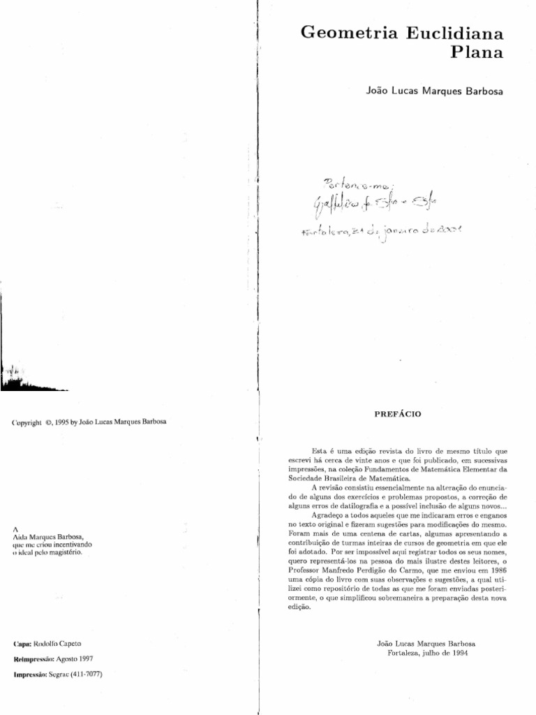 Livro Geometria Euclidiana Plana | PDF