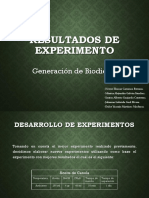 Resultados de Experimento Biodiesel