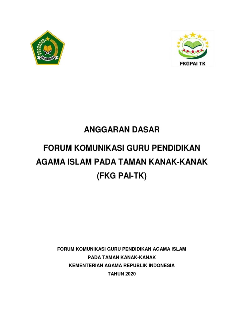 Ad RT FKG Pai TK Tahun 2020 PDF