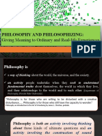 Philosophy and Philosophizing