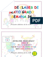 Plan de Clases de 6° Semana 34