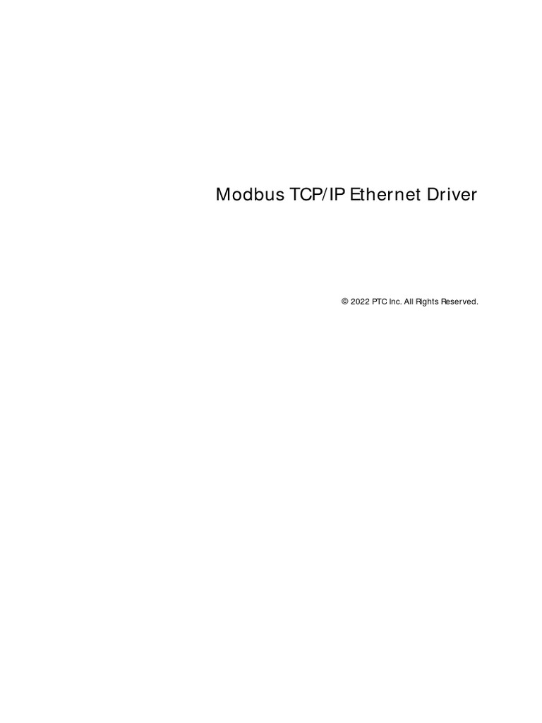 Modbus Ethernet Manual | PDF | Computer Network | Transmission Control ...