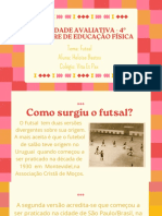 Atividade de Educação Física sobre Futsal