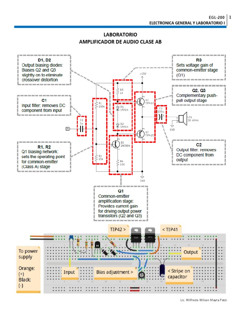 Amplificador de Audio Clase Ab | PDF