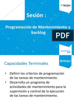 Sesión 7 - Programación de Mantenimiento y Backlog
