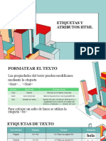 Etiquetas y Atributos HTML