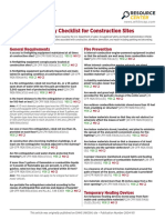 Fire Safety Checklist for Construction Sites