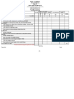 Format Table of Specification Template