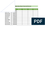 How To Make Salary Sheet in Excel With Formula