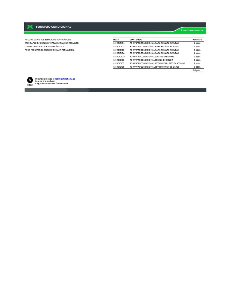 PC Formato Condicional (Clean) | PDF | Tornillo | Microsoft Excel