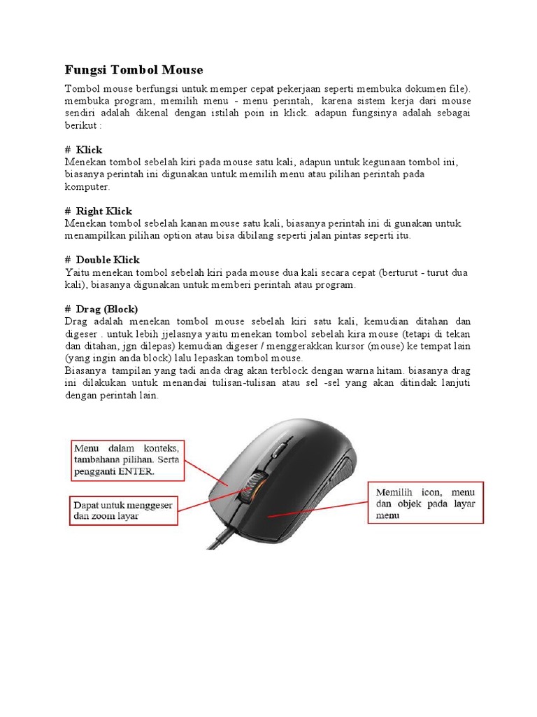 Fungsi Tombol Mouse | PDF