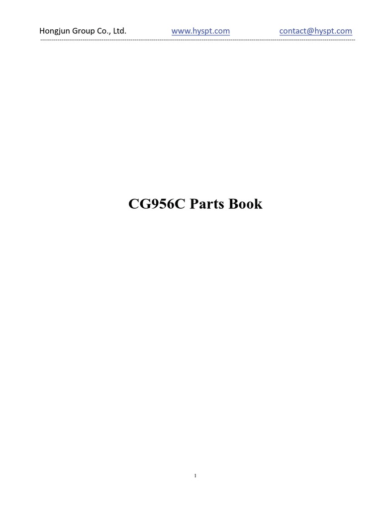 CG956C Parts Book PDF Axle Manufactured Goods