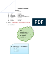 Sesion de Aprendizaje Matematica 2022