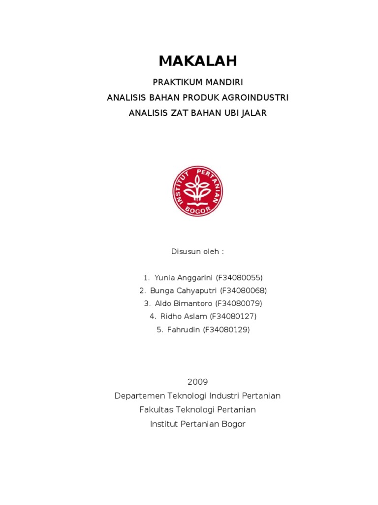 Makalah Keripik Ubi Jalar