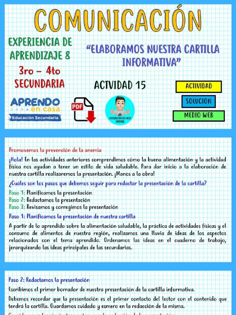 "Elaboramos Nuestra Cartilla Informativa" | PDF