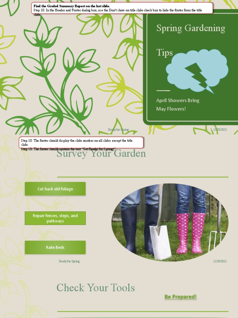 Spring Gardening Preparation Guide | PDF | Pruning | Agriculture
