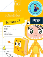 5° Librito Español Semana 27 Partes Del Libro, Noticias, Periódicos y Revistas