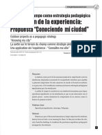 Aplicación de La Experiencia: Propuesta "Conociendo Mi Ciudad"