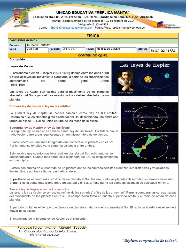 Leyes de Kepler en Física Escolar | PDF | Orbita | Ciencia planetaria