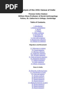 Analysis of the 1931 Census of India