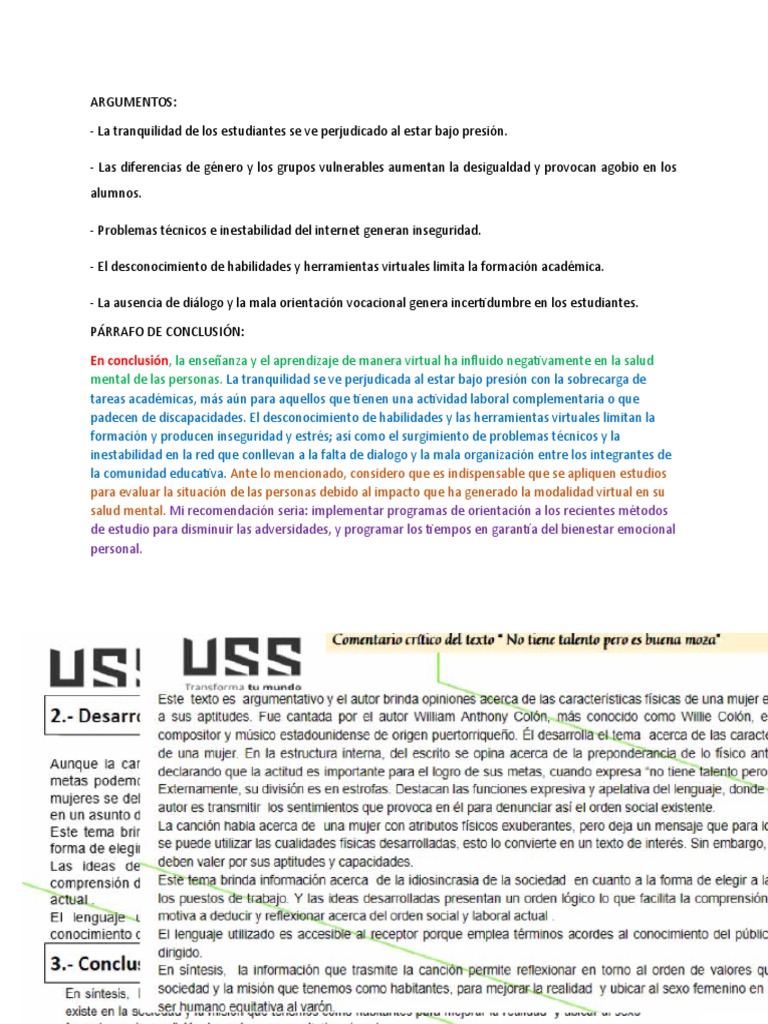 Comentario | PDF | Crecimiento personal y profesional | Ciencias sociales