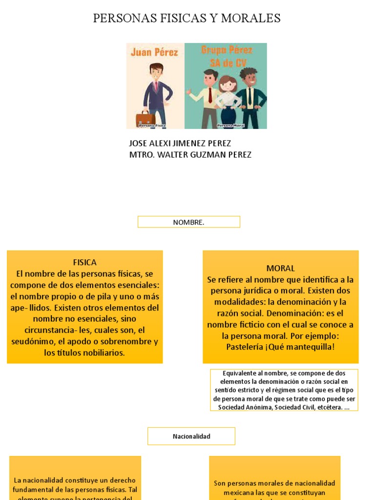 Personas Físicas y Morales en México | PDF | Nacionalidad | Bienes (Ley)