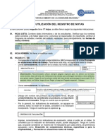 Registro de notas y guía de informes del CET Cajamarca