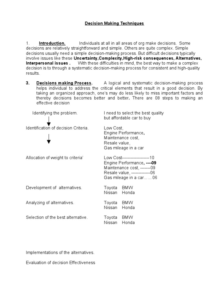 Conceptual Decision-Making Styles | PDF | Decision Making | Cognition