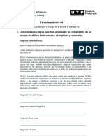 Administración de Empresas - Innovación y Design Thinking - Tarea 04