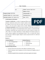 Lesson Plan on Taxonomy