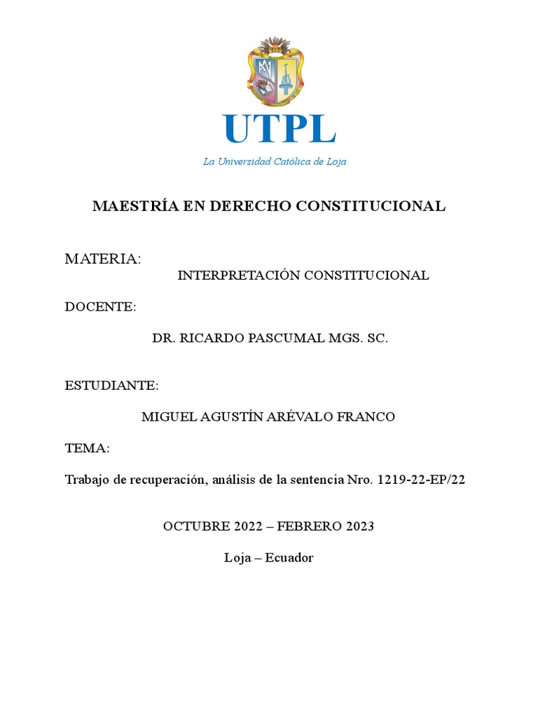 Sentencia de Corte Constitucional Del Ecuador | PDF | Debido al proceso