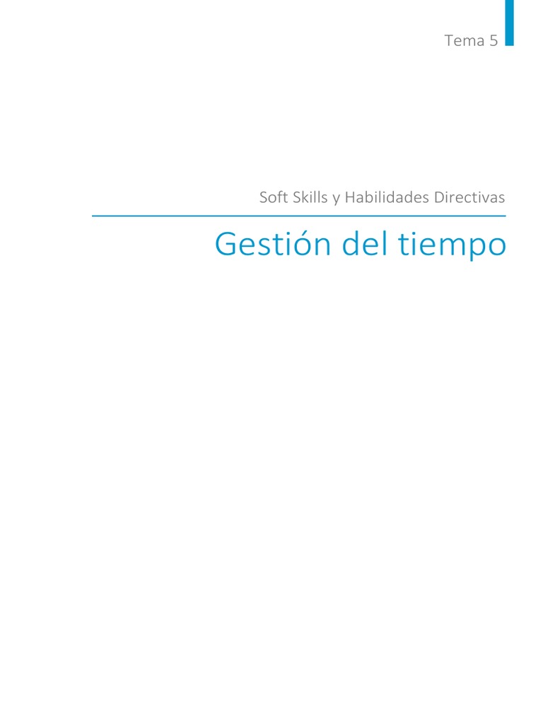 Gestion de Tiempo | PDF | Gestión del tiempo | Habilidades profesionales