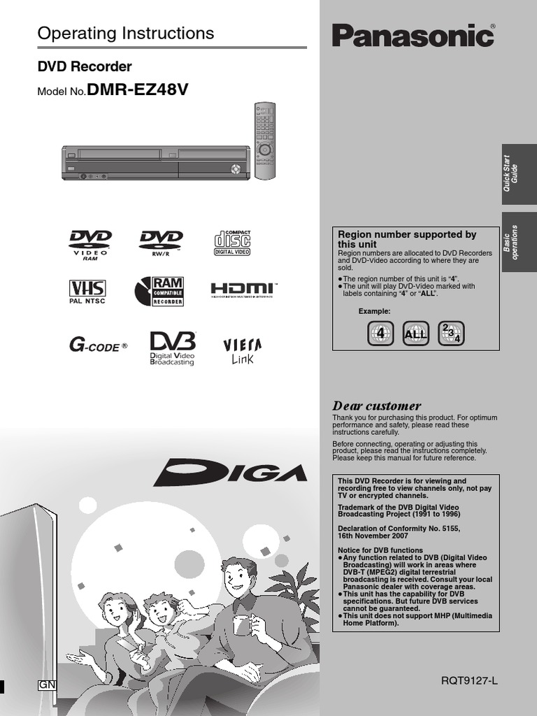 Panasonic DMREZ48V Owner