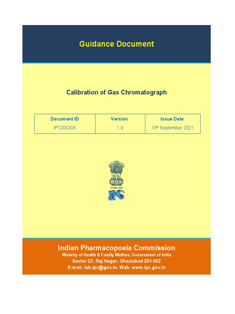 Calibration of Gas ChromatographGD06 PDF Parts Per Notation