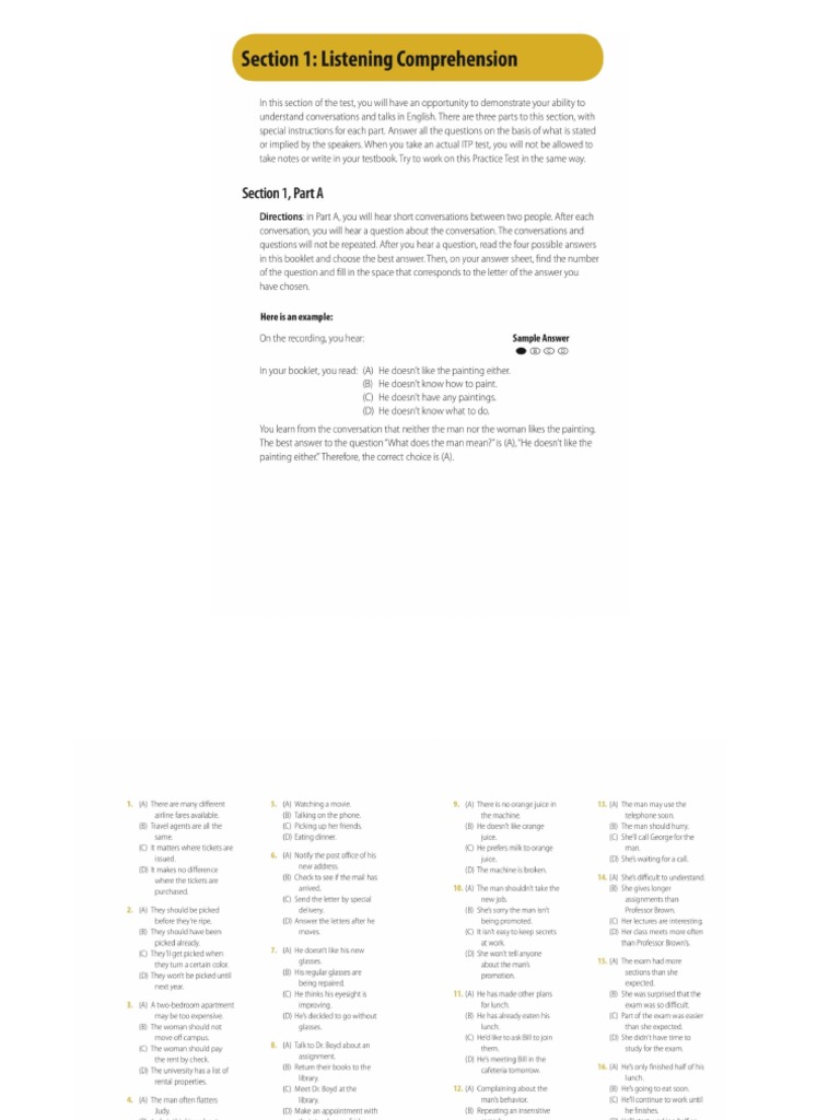 Listening Toefl Practice Pdf