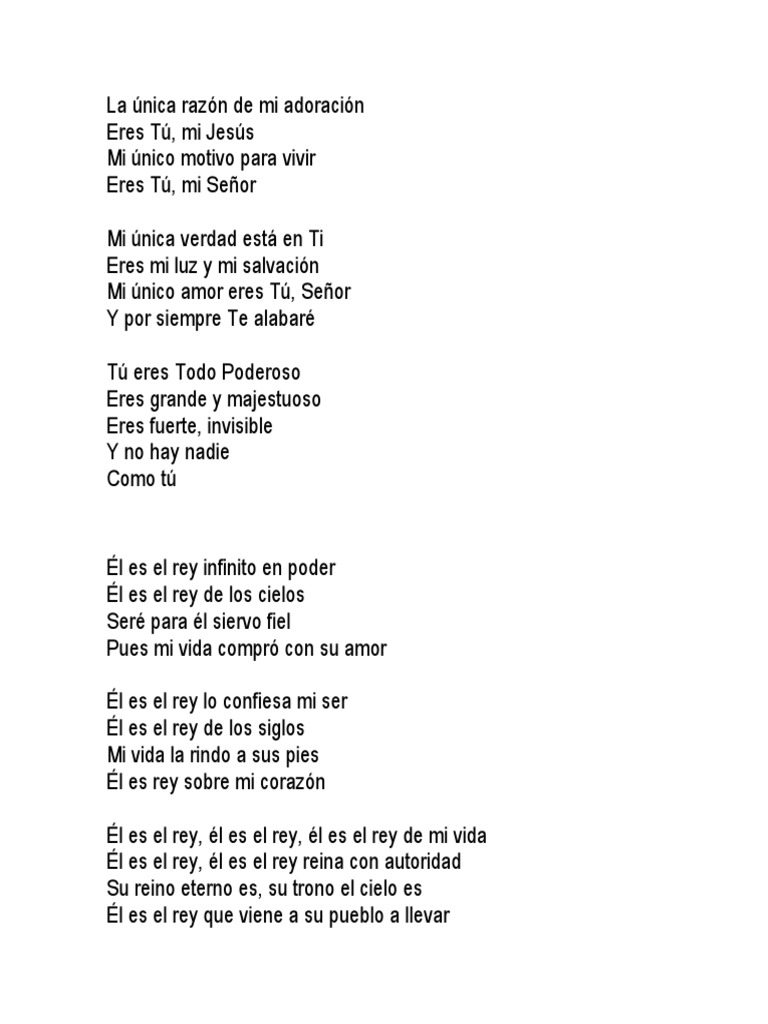 Eres Todo Poderoso: Letra y Adoración | PDF