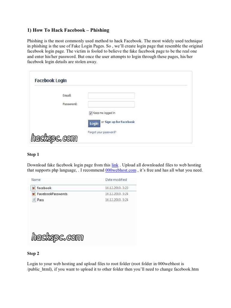 Facebook Hacking Techniques Guide | PDF