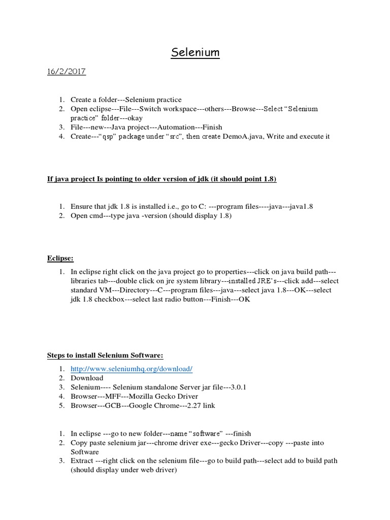 Selenium Notes Abrar | PDF | Selenium (Software) | Software